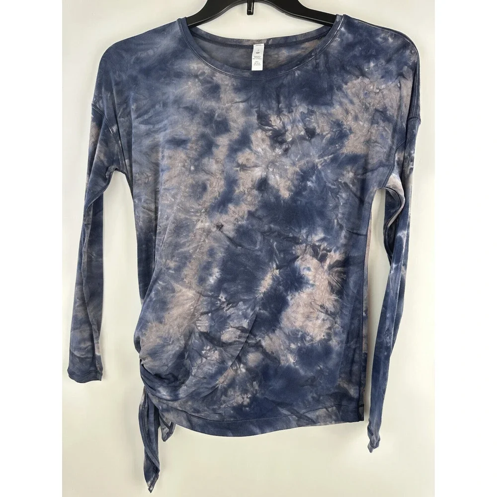 Lululemon To The Point Long Sleeve Top Size 4 Tie Dye Lightweight Active Lounge - Picture 11 of 16